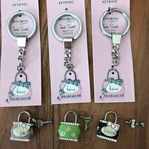 🗝VINTAGE Key Ring & Mini Purse Charm
